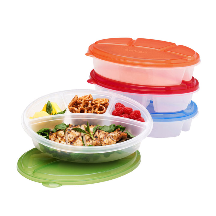 Bentgo Easyboxes 4-Compartment Oval Containers 8-Piece Set Z9