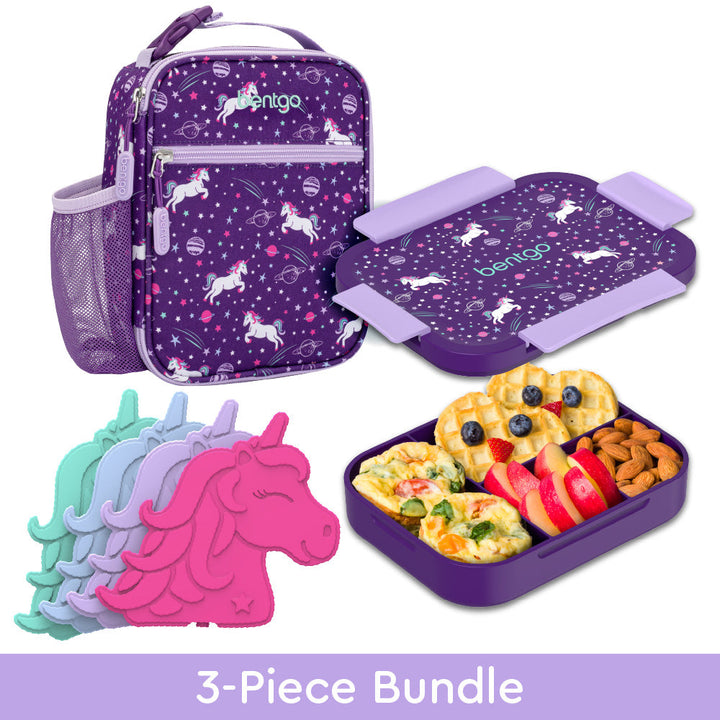 Bentgo Kids Snap & Go Lunch Box, Insulated Lunch Tote, & Ice Packs O5
