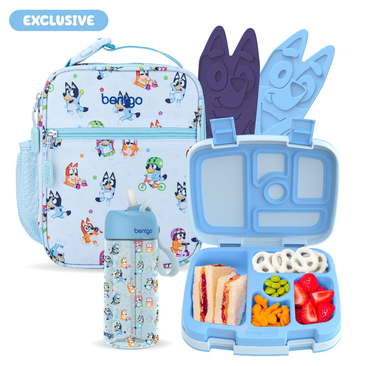 Bentgo + Bluey Kids Prints 5-Piece Lunch Box Set H8