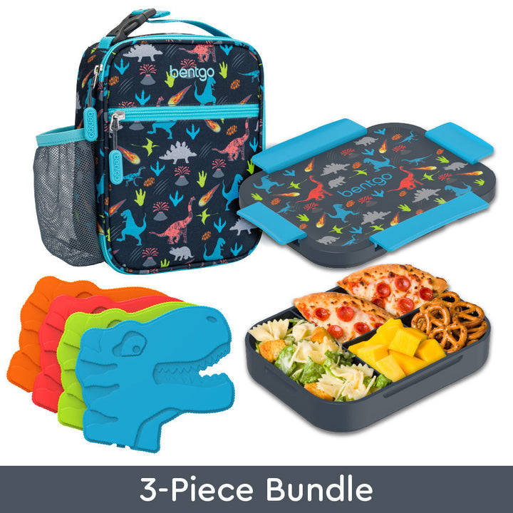 Bentgo Kids Snap & Go Lunch Box, Insulated Lunch Tote, & Ice Packs C3