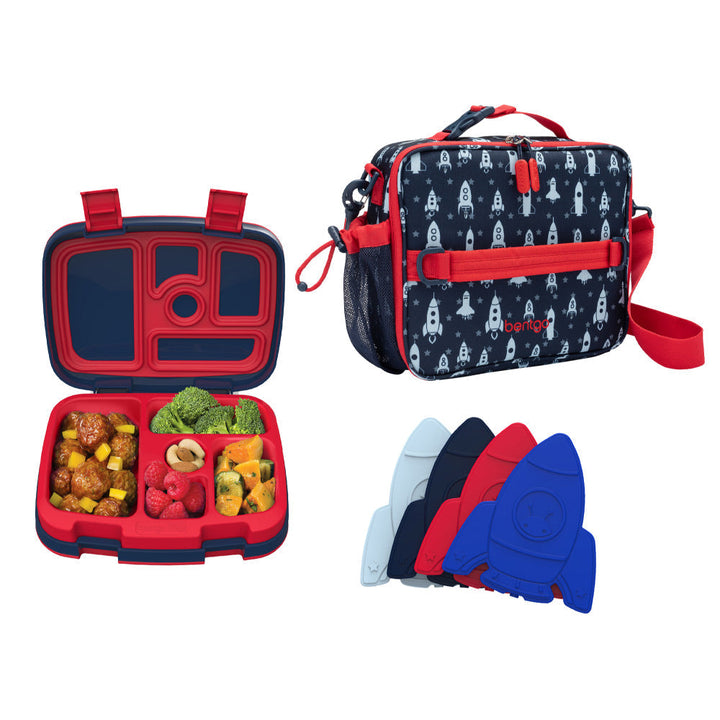 Bentgo Kids Prints Lunch Box, Lunch Bag, & Ice Packs C2